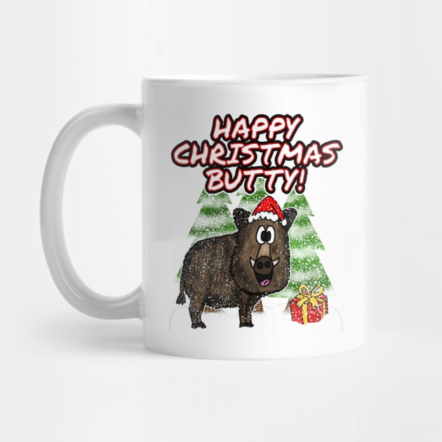 Christmas 2021 Forest Of Dean Wild Boar Funny by doodlerob
